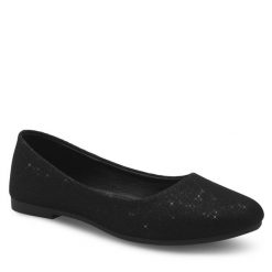 Baleriny JENNY. Czarne baleriny Jenny, bez wzorów, bez obcasa. Za 99.99 zł.