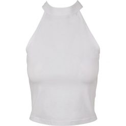 Bluzka Z Golfem Dla Pań I Panów. Białe bluzki BUILD YOUR BRAND, xl, bez wzorów, sportowe, bez kołnierzyka, bez ramiączek. Za 64.99 zł.