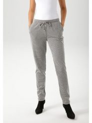 Aniston Spodnie w kolorze czarno-białym rozmiar: 48. Białe spodnie materiałowe Aniston, bez wzorów, z materiału. Za 89.45 zł.