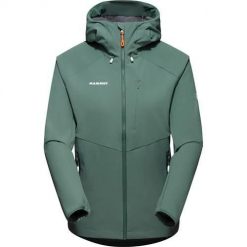 Kurtka trekkingowa damska Mammut Ultimate Comfort. Zielone kurtki sportowe Mammut, l, bez wzorów, z softshellu, z kapturem, trekkingowe. Za 1,377.00 zł.