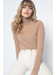 Perfect Cashmere Kaszmirowy golf "Ashley" w kolorze beżowym rozmiar: M. Brązowe golfy Perfect Cashmere, m, bez wzorów, z kaszmiru, bez ramiączek. Za 299.37 zł.