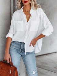 Milan Kiss Bluzka w kolorze białym rozmiar: S. Białe bluzki Milan Kiss, s, bez wzorów, z bawełny, bez kołnierzyka, bez ramiączek. Za 130.99 zł.