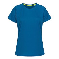 Raglanowa Koszulka Dla Kobiet. Niebieskie bluzki STEDMAN, s, bez wzorów, sportowe, bez kołnierzyka, bez ramiączek. Za 50.99 zł.