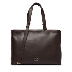 Torebka Armani Exchange. Brązowe shopper Armani Exchange, bez wzorów, bez dodatków. Za 729.99 zł.