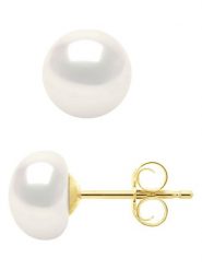 ATELIERS SAINT GERMAIN Złote kolczyki-wkrętki z perłami rozmiar: onesize. Żółte kolczyki ATELIERS SAINT GERMAIN, z perłą, złote. Za 391.99 zł.