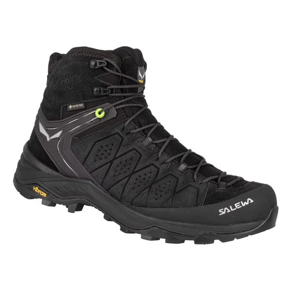 Buty trekkingowe damskie Salewa WS Alp Trainer 2 Mid Gtx. Czarne trekkingi Salewa, z materiału, za kostkę, trekkingowe. Za 1,097.00 zł.