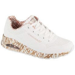 Buty sportowe Sneakersy damskie, Uno-Loving Love. Białe obuwie sportowe Skechers, bez zapięcia, trekkingowe, Skechers Sport. Za 379.99 zł.