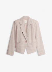 Żakiet w kratę Glencheck. Żółte marynarki i żakiety bonprix, bez wzorów, eleganckie. Za 99.99 zł.