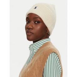 Czapka Polo Ralph Lauren. Brązowe czapki Polo Ralph Lauren, bez wzorów. Za 449.99 zł.