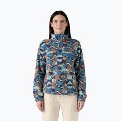 Bluza trekkingowa damska Patagonia LW Synch Snap-T P/O. Niebieskie bluzy Patagonia, bez wzorów, bez kaptura. Za 399.99 zł.