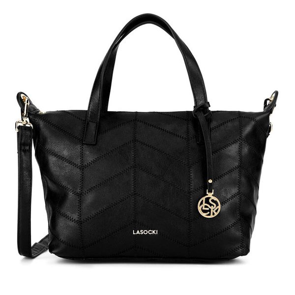 Torebka Lasocki. Czarne torebki klasyczne Lasocki, bez wzorów, bez dodatków. Za 179.99 zł.