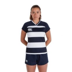 Damska koszulka w paski Canterbury Vapodri Evader. Białe bluzki CANTERBURY, xl, bez wzorów, z materiału, sportowe, bez kołnierzyka, bez ramiączek. Za 314.50 zł.
