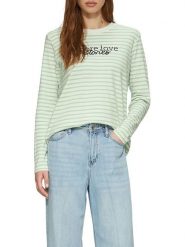 S.OLIVER RED LABEL Koszulka w kolorze zielono-białym rozmiar: 38. Białe bluzki s.Oliver RED LABEL, s, bez wzorów, z bawełny, bez kołnierzyka, bez ramiączek. Za 74.46 zł.