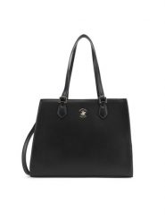 Beverly Hills Polo Club Torebka BHPC-B-008-06 Czarny. Czarne torebki klasyczne Beverly Hills Polo Club, bez wzorów, z materiału, bez dodatków. Za 199.99 zł.