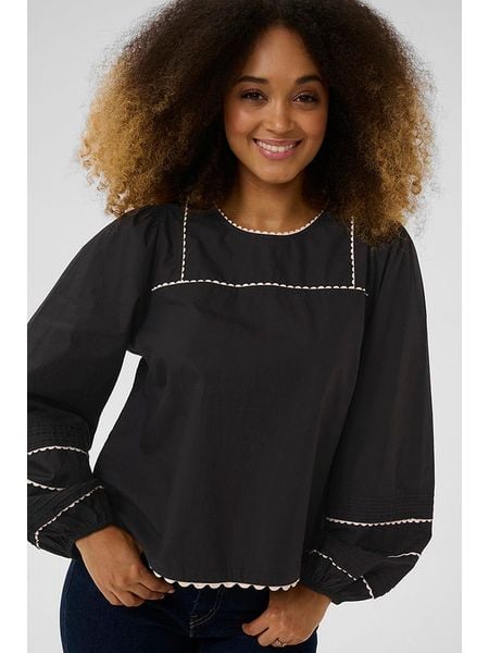 CULTURE Bluzka w kolorze czarnym rozmiar: XS. Czarne bluzki Culture, xs, bez wzorów, z bawełny, bez kołnierzyka, bez ramiączek. Za 104.99 zł.