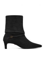Gino Rossi Botki EO-DIUNA-120056 Czarny. Czarne botki Gino Rossi, bez wzorów, ze skóry, bez obcasa, na szpilce, bez zapięcia. Za 449.99 zł.
