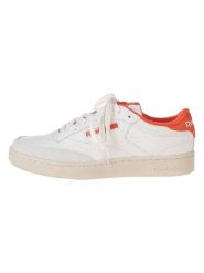 Reebok Skórzane sneakersy "Club C" w kolorze biało-pomarańczowym rozmiar: 37,5. Białe trampki Reebok, bez wzorów, bez zapięcia. Za 339.95 zł.