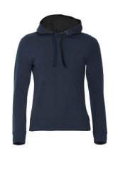 Clique Classic Hoody Women – damska bluza z kapturem, dark navy. Niebieskie bluzy CLIQUE, s, bez wzorów, z bawełny, z kapturem. Za 212.59 zł.