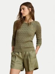 LAUREN RALPH LAUREN Sweter Montiva 200P14039004 Zielony Regular Fit. Zielone swetry Lauren Ralph Lauren, s, bez wzorów, z bawełny, bez ramiączek. Za 859.99 zł.