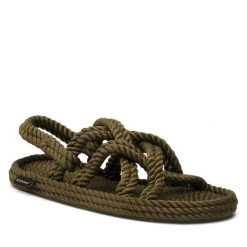 Sandały Bohonomad. Zielone sandały Bohonomad, bez wzorów, bez obcasa, na płaskiej podeszwie, bez zapięcia. Za 249.99 zł.