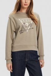 GUESS Zielona damska bluza Studded Love, Rozmiar L. Zielone bluzy sportowe Guess, l, z aplikacjami, bez kaptura. W wyprzedaży za 289.99 zł.