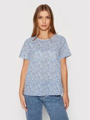 United Colors Of Benetton Bluzka 5OA95QBA4 Niebieski Regular Fit. Niebieskie bluzki United Colors of Benetton, s, bez wzorów, z bawełny, bez kołnierzyka, bez ramiączek. Za 79.99 zł.