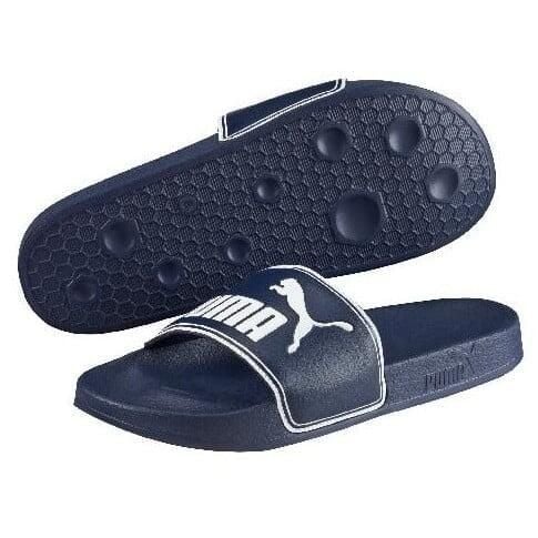 Puma Klapki Leadcat 36026302. Czerwone klapki Puma, bez wzorów, ze skóry, bez obcasa. Za 74.99 zł.