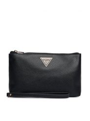 Guess Kosmetyczka Laurel II Slg SWZG74 59145 Czarny. Czarne kufry i kosmetyczki Guess, z aplikacjami, ze skóry, bez dodatków. Za 269.99 zł.
