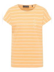 ELBSAND Koszulka "Selma" w kolorze pomarańczowo-białym rozmiar: S. Pomarańczowe bluzki ELBSAND, s, bez wzorów, bez kołnierzyka, bez ramiączek. Za 86.99 zł.