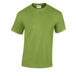 Ciężka Bawełniana Koszulka Unisex Dla Dorosłych. Zielone bluzki GILDAN, xl, bez wzorów, z bawełny, sportowe, bez kołnierzyka, bez ramiączek. Za 30.99 zł.