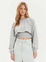 ONLY Bluza Britt 15312126 Szary Cropped Fit. Szare bluzy Only, xl, bez wzorów, z bawełny, bez kaptura. Za 29.99 zł.