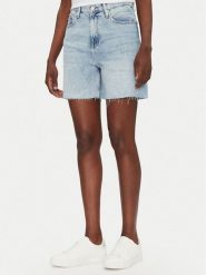 Calvin Klein Jeans Szorty jeansowe J20J225155 Niebieski Relaxed Fit. Niebieskie szorty Calvin Klein Jeans, bez wzorów, z bawełny. Za 279.99 zł.