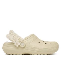 Klapki Crocs. Brązowe klapki Crocs, bez wzorów, bez obcasa. Za 259.99 zł.