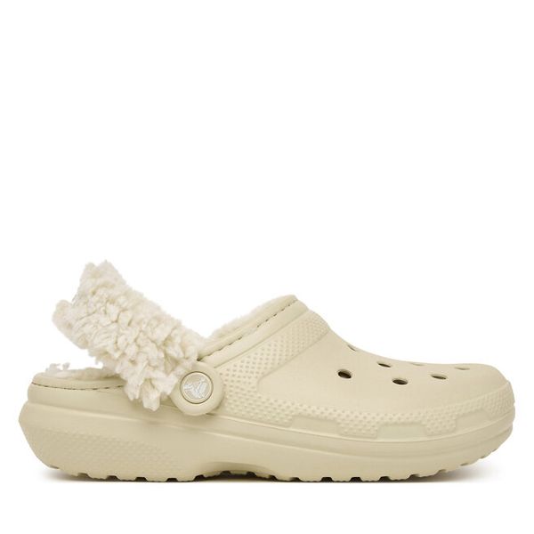 Klapki Crocs. Brązowe klapki Crocs, bez wzorów, bez obcasa. Za 259.99 zł.