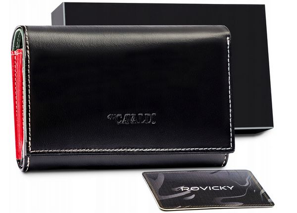 Duży portfel damski z bydlęcej skóry naturalnej — Cavaldi. Portfele 4U Cavaldi, bez wzorów, ze skóry. Za 67.99 zł.