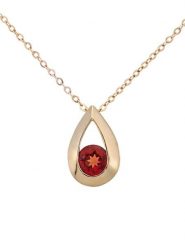 Rinani Złoty naszyjnik z zawieszką - dł. 46 cm rozmiar: onesize. Czerwone naszyjniki Rinani, złote. Za 782.99 zł.