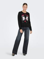 ONLY Sweter w kolorze czarnym rozmiar: XS. Czarne swetry Only, xs, bez wzorów, ze splotem, bez ramiączek. Za 69.91 zł.