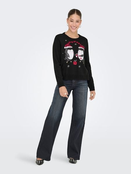 ONLY Sweter w kolorze czarnym rozmiar: L. Czarne swetry Only, l, bez wzorów, ze splotem, bez ramiączek. Za 91.77 zł.