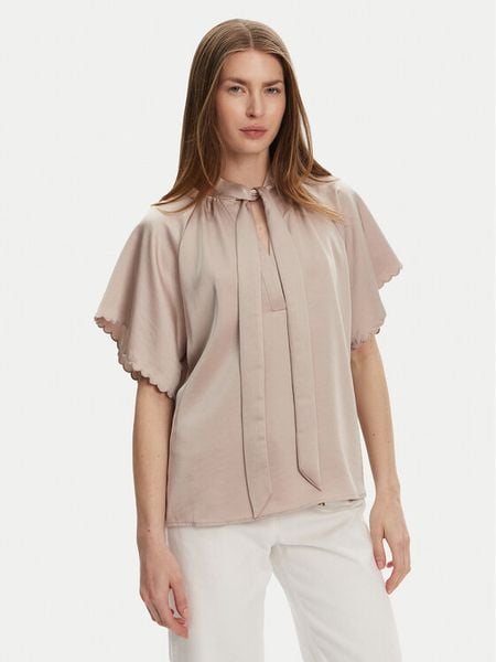 Bruuns Bazaar Bluzka Beckia Wendi BBW4439 Beżowy Regular Fit. Brązowe bluzki Bruuns Bazaar, bez wzorów, z syntetyku, bez kołnierzyka, bez ramiączek. Za 209.99 zł.