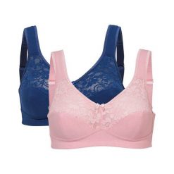 Cellbes Biustonosz Anna 2 Pack jasnoróżowy granatowy female różowy/niebieski 75B. Czerwone bielizna sportowa Cellbes, bez wzorów, z tkaniny. Za 159.00 zł.