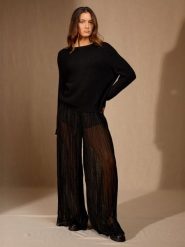 Perfect Cashmere Kaszmirowy sweter "Oceane" w kolorze czarnym rozmiar: XXL. Czarne swetry Perfect Cashmere, xxl, bez wzorów, z kaszmiru, bez ramiączek. Za 478.99 zł.