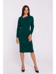 Stylove Sukienka w kolorze ciemnozielonym rozmiar: XXL. Zielone sukienki Stylove, na co dzień, xxl, bez wzorów, bez kołnierzyka, bez ramiączek, maxi, proste. Za 180.49 zł.