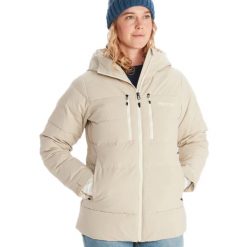 Kurtka narciarska damska Marmot Slingshot. Brązowe kurtki narciarskie Marmot, l, bez wzorów, bez kaptura, narciarskie. Za 909.99 zł.