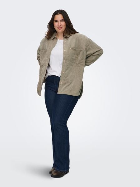 ONLY Carmakoma Koszula sztruksowa w kolorze beżowym rozmiar: 42/44. Brązowe koszule Only Carmakoma, bez wzorów, ze sztruksu, bez kołnierzyka, bez ramiączek. Za 139.20 zł.