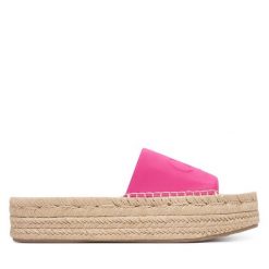 Espadryle Calvin Klein. Czerwone espadryle Calvin Klein, bez wzorów, bez obcasa, bez zapięcia. Za 409.99 zł.