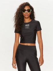 Versace Jeans Couture T-Shirt 76HAH602 Czarny Slim Fit. Czarne t-shirty Versace Jeans Couture, s, bez wzorów, z jeansu, bez kołnierzyka, bez ramiączek. Za 519.99 zł.