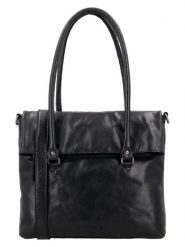 HIDE & STITCHES Skórzana torebka "Westland" w kolorze czarnym - 36 x 29 x 9 cm rozmiar: onesize. Czarne torby na laptopa HIDE & STITCHES, bez wzorów, z materiału, na ramię. Za 347.99 zł.