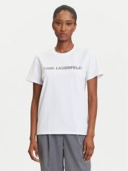 KARL LAGERFELD T-Shirt A3W17102 Biały Regular Fit. Białe t-shirty KARL LAGERFELD, xxl, bez wzorów, z bawełny, bez kołnierzyka, bez ramiączek. Za 389.99 zł.