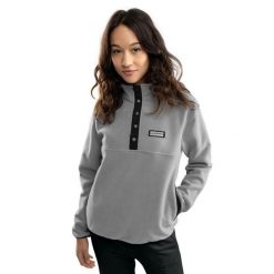 Bluza zimowa z grubego polaru damska Koli-W. Szare bluzy SIROKO, na zimę, m, bez wzorów, z polaru, bez kaptura. W wyprzedaży za 164.95 zł.