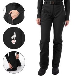 Spodnie narciarskie damskie AULP VIZUV wodoodporne oddychające. Czarne spodnie narciarskie Aulp, s, bez wzorów, z elastanu, narciarskie. Za 549.99 zł.